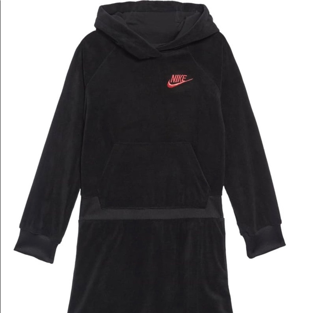 Nike Hooded Velour Sweatshirt Dress